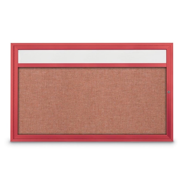 Slim Enclosed Corkboard, 30"x36", Black Alum Frame/Rubber